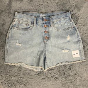 DONATED NWT Girls High Rise Distressed Shorts